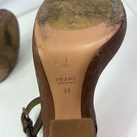 Prada Niciolla Platform Sagentle Worn Platform Shoes - Picture 15 of 16